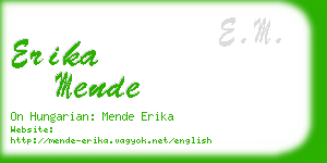 erika mende business card